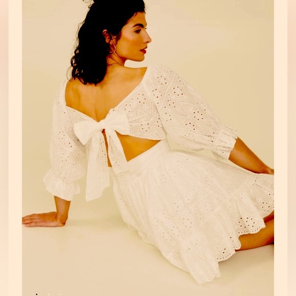 NWT Express Backless Eyelet Dress - Picture 2 of 7